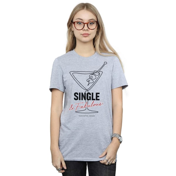 Sex And The City Womens/Ladies Single And Fabulous Cotton Boyfriend T-Shirt