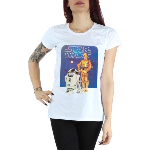 Star Wars Womens/Ladies R2-D2 And C-3PO Cotton T-Shirt
