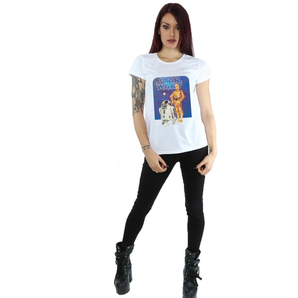 Star Wars Womens/Ladies R2-D2 And C-3PO Cotton T-Shirt