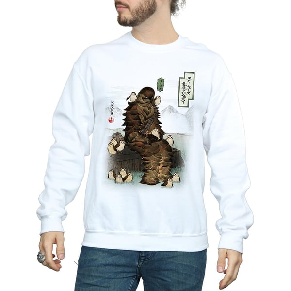 Star Wars Mens The Last Jedi Japanese Chewbacca Porgs Sweatshirt