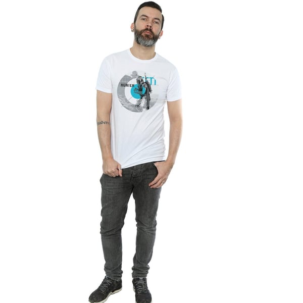Star Wars Miesten Boba Fett Bounty Hunter Circle T-paita