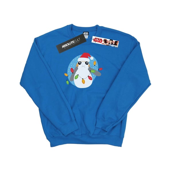 Star Wars Mens The Last Jedi Porg Christmas Lights Sweatshirt