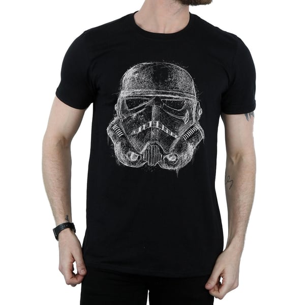 Star Wars Miesten Stormtrooper Scribble Kypärä T-paita