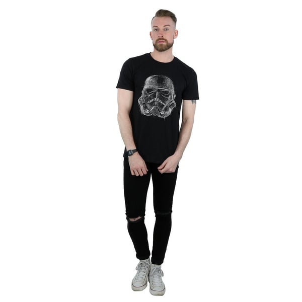 Star Wars Miesten Stormtrooper Scribble Kypärä T-paita