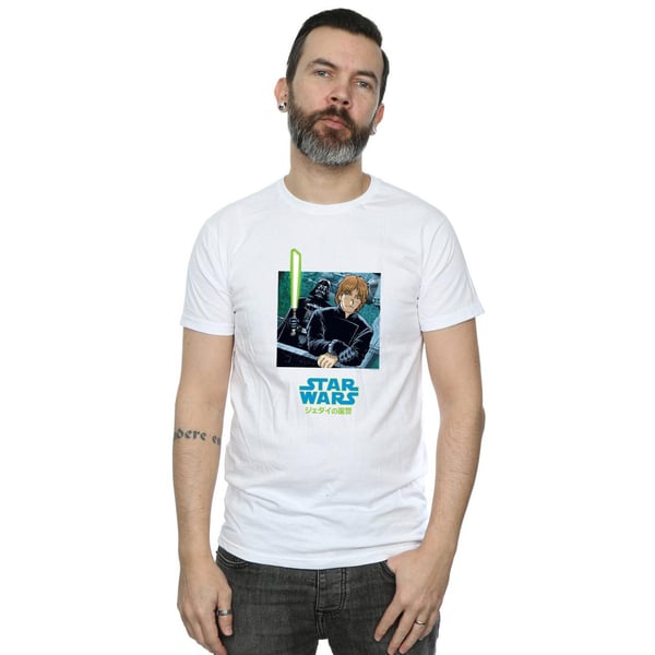 Star Wars Mens Vader And Luke Anime T-Shirt