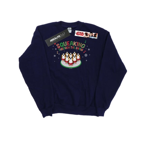 Star Wars Mens The Last Jedi Porgs Squeaking Through The Snow Sweatshirt