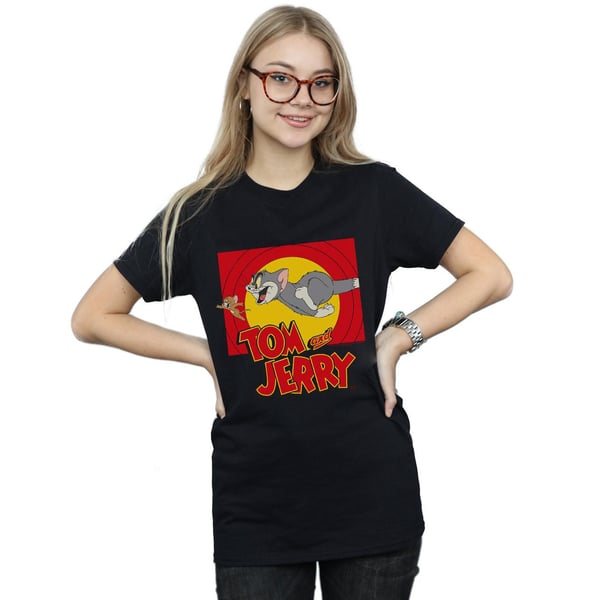Tom And Jerry Womens/Ladies Chase Scene Cotton Boyfriend T-Shirt
