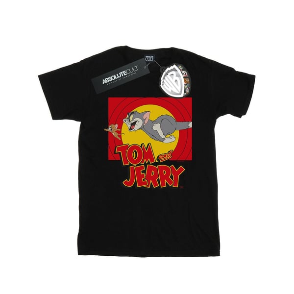 Tom And Jerry Dam/Dam Chase Scene T-shirt i bomull med boyfriend-passform