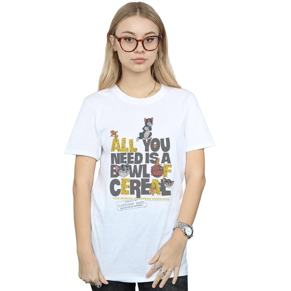 Tom And Jerry Womens/Ladies All You Need Is Cotton Boyfriend T-Shirt