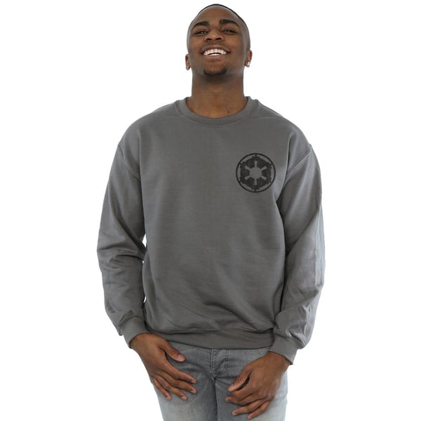 Star Wars Mens The Mandalorian Galactic Empire Insignia Breast Print Sweatshirt