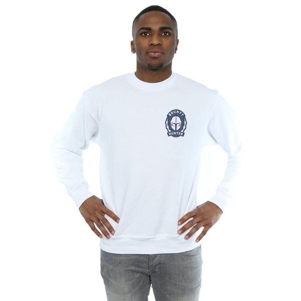 Star Wars Mens The Mandalorian Bounty Hunter Badge Breast Print Sweatshirt