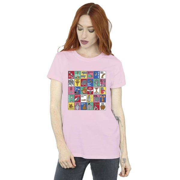 Tom And Jerry Womens/Ladies Grid Squares Cotton Boyfriend T-Shirt