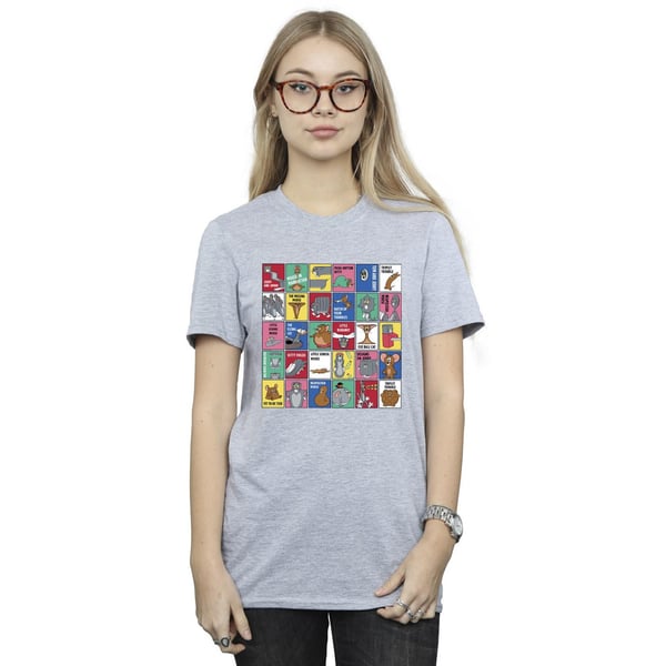Tom And Jerry Womens/Ladies Grid Squares Cotton Boyfriend T-Shirt