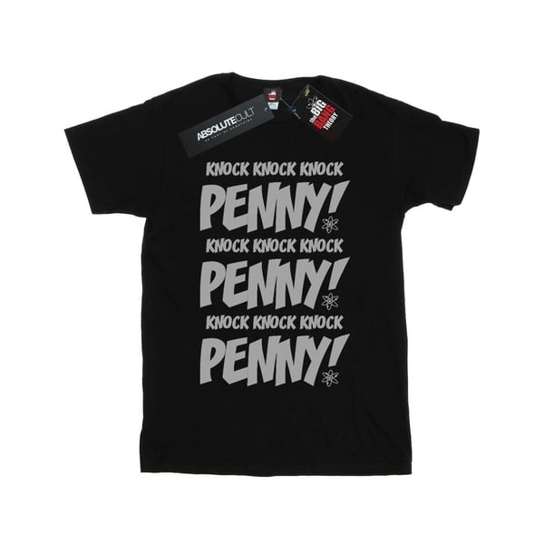 The Big Bang Theory Dam/Dam Knock Knock Penny T-shirt i bomull i boyfriend-modell