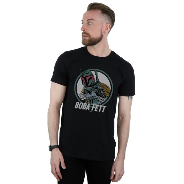 Star Wars Mens Boba Fett Retro Circle T-Shirt