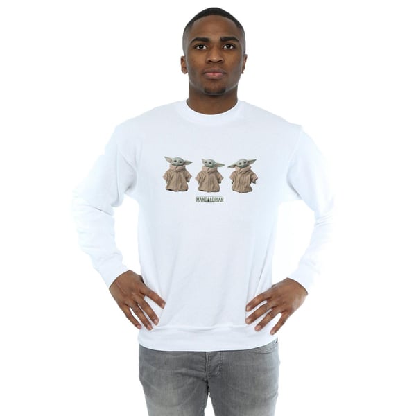 Star Wars Mens The Mandalorian The Child Poses Sweatshirt