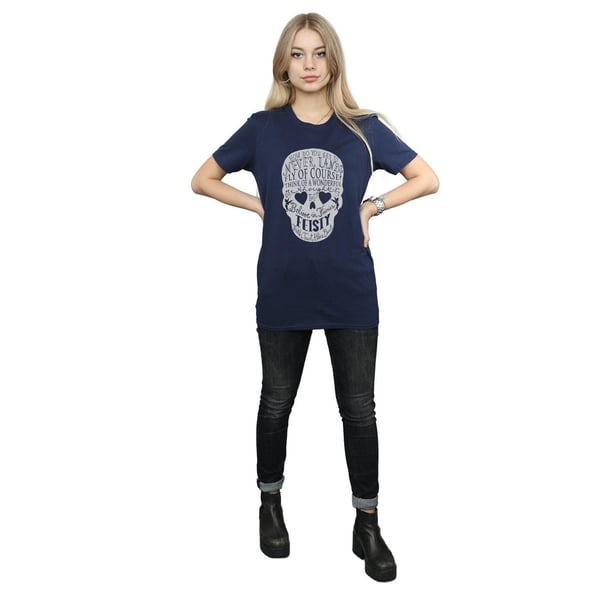 Disney Womens/Ladies Tinker Bell Skull Cotton Boyfriend T-Shirt