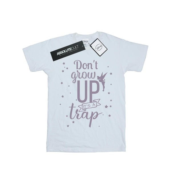 Disney Womens/Ladies Tinker Bell Don´t Grow Up Cotton Boyfriend T-Shirt