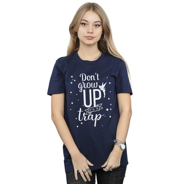 Disney Womens/Ladies Tinker Bell Don´t Grow Up Cotton Boyfriend T-Shirt