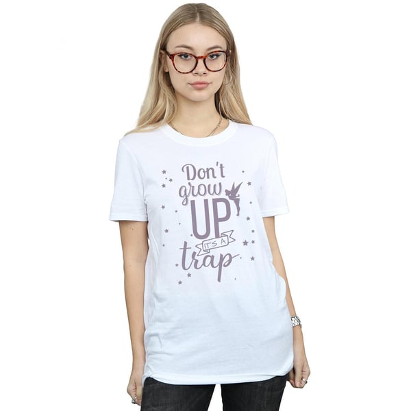 Disney Womens/Ladies Tinker Bell Don´t Grow Up Cotton Boyfriend T-Shirt