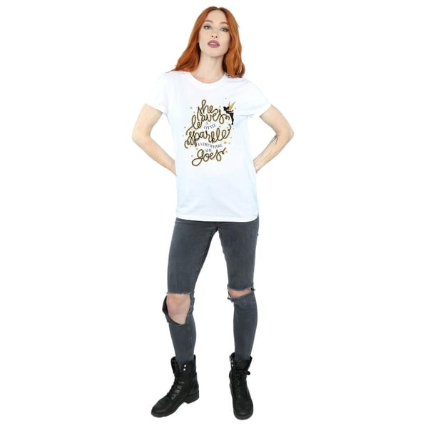 Disney Womens/Ladies Tinkerbell Stars Cotton Boyfriend T-Shirt