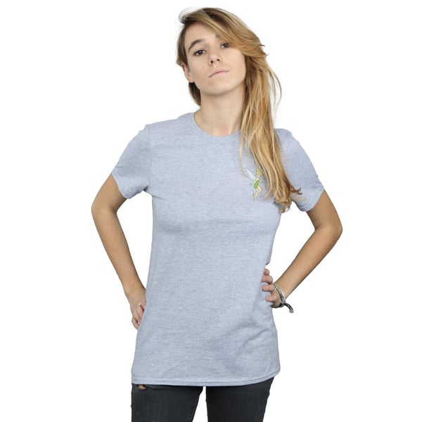 Disney Womens/Ladies Tinkerbell Chest Cotton Boyfriend T-Shirt