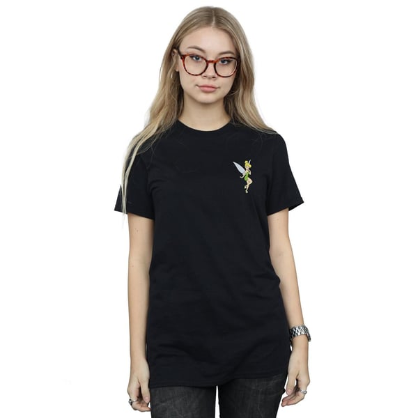 Disney Womens/Ladies Tinkerbell Chest Cotton Boyfriend T-Shirt