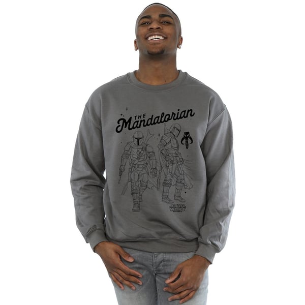 Star Wars Mens The Mandalorian Hunter Profile Sweatshirt