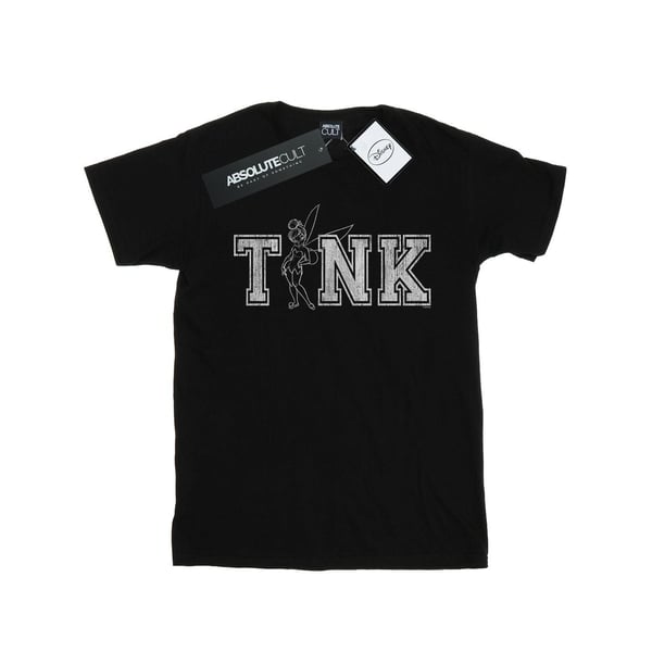 Disney Womens/Ladies Tinker Bell Collegiate Tink Cotton Boyfriend T-Shirt
