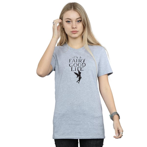 Disney Womens/Ladies Tinkerbell Fairy Good Life Cotton Boyfriend T-Shirt