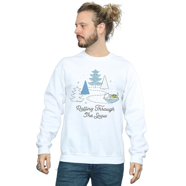 Star Wars Mens The Mandalorian Rolling Through The Snow Sweatshirt