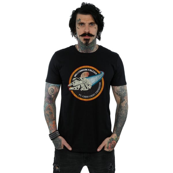 Star Wars Mens Millennium Falcon Badge T-Shirt