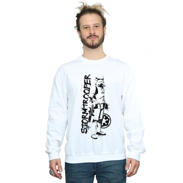 Star Wars Mens The Mandalorian Splat Stormtrooper Sweatshirt