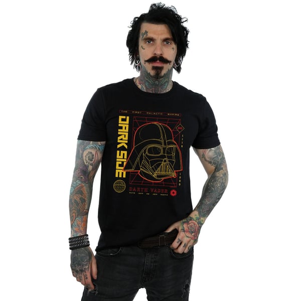 Star Wars Miesten Darth Vader Dark Grid T-paita