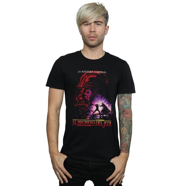 Star Wars Mens Return Of The Jedi Spanish Poster T-Shirt