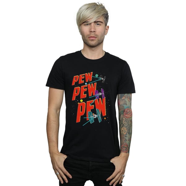Star Wars Mens Tie Fighters Pew Pew T-Shirt