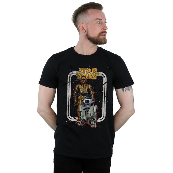 Star Wars Mens R2-D2 And C-3PO Vintage T-Shirt