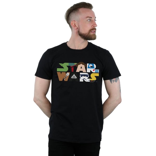 Star Wars Mens Character Logo T-Shirt
