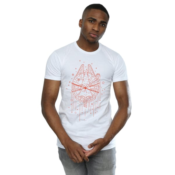 Star Wars Mens Millennium Falcon Christmas Tree Delivery T-Shirt