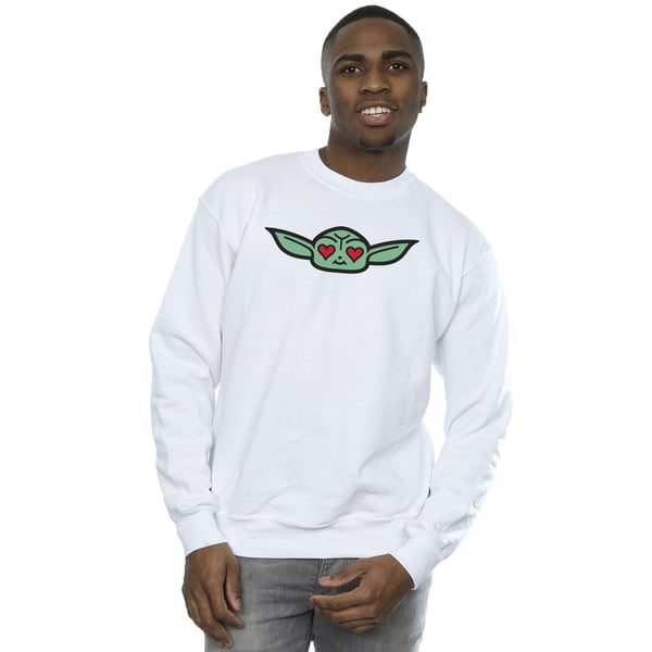 Star Wars Mens The Mandalorian Grogu Heart Eyes Sweatshirt