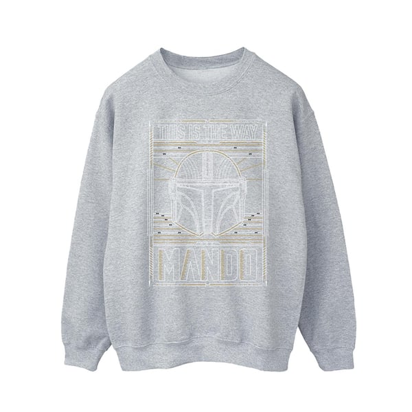 Star Wars Mens The Mandalorian The Way Outline Helm Sweatshirt
