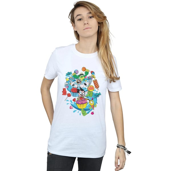 DC Comics Womens/Ladies Teen Titans Go Candy Mania Cotton Boyfriend T-Shirt