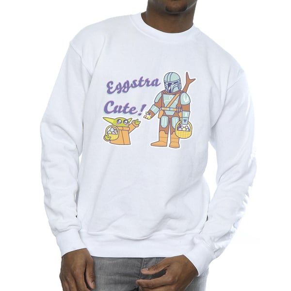 Star Wars Mens The Mandalorian Eggstra Cute Grogu Sweatshirt