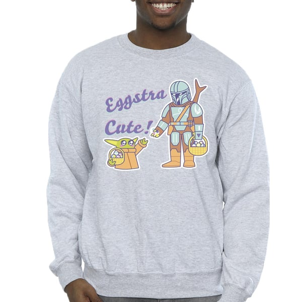 Star Wars Mens The Mandalorian Eggstra Cute Grogu Sweatshirt