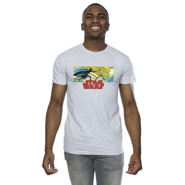 Star Wars Mens Comic Strip Luke And Vader T-Shirt
