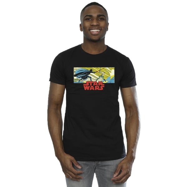 Star Wars Mens Comic Strip Luke And Vader T-Shirt