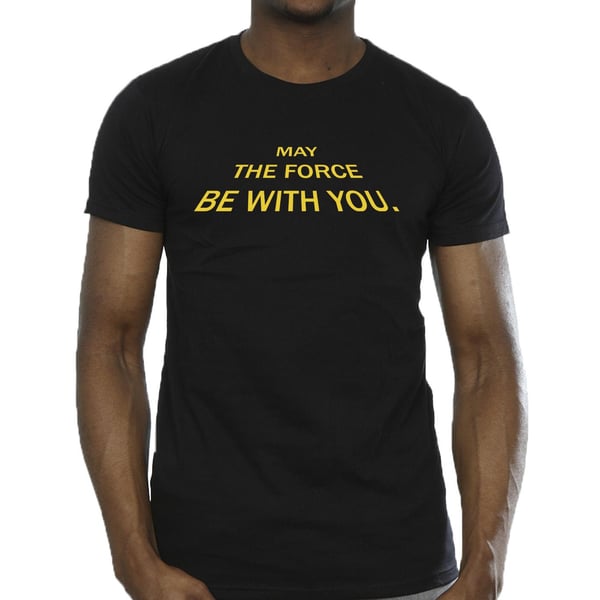 Star Wars Miesten May The Force -alkutekstit T-paita