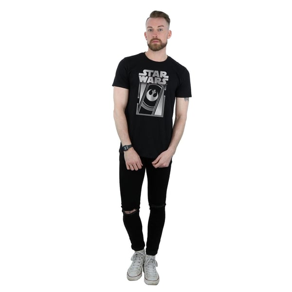 Star Wars Mens The Last Jedi Frame Metallic T-Shirt