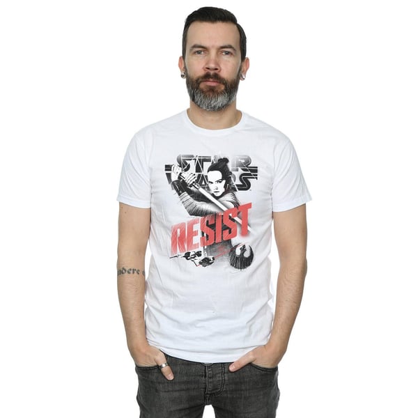 Star Wars Mens The Last Jedi Rey Resist T-Shirt
