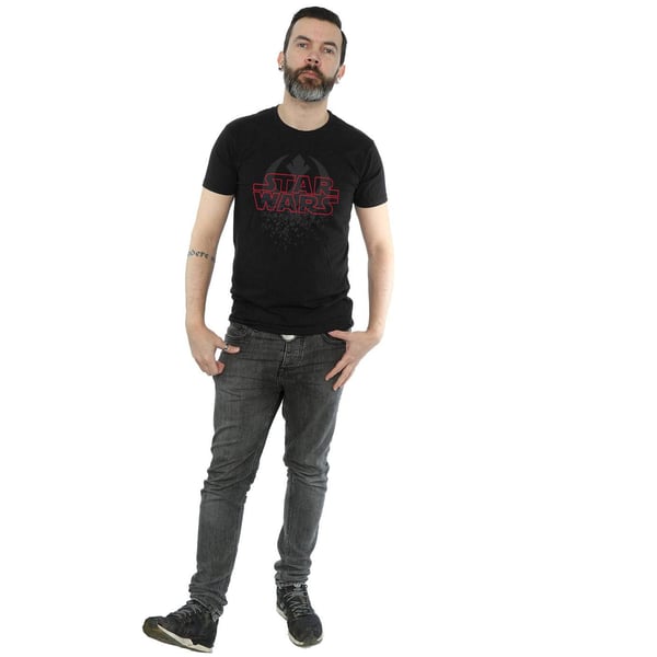 Star Wars Mens The Last Jedi Shattered Emblem T-Shirt